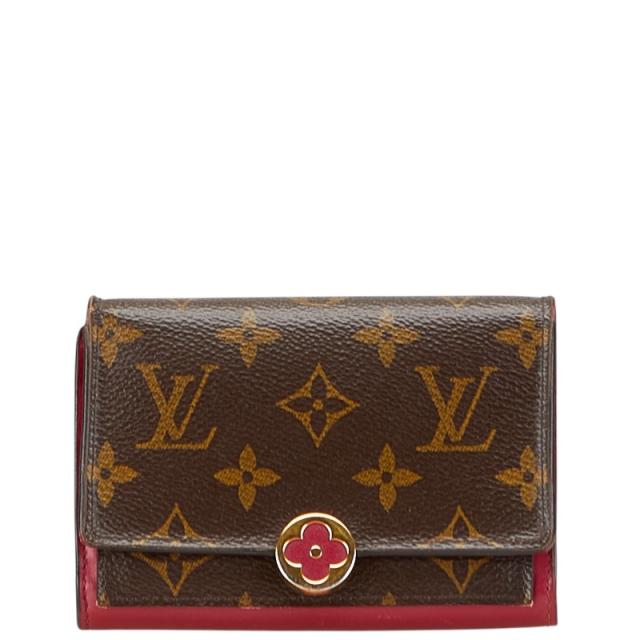 【美品】LOUISVUITTON　ルイヴィトン　ポルトフォイユ・フロール 二つ折り長財布　M64586　ローズ　バレリーヌ　箱・保存袋付き LOUIS VUITTON◇ポルト・フォイユ・フロール・コンパクト_モノグラム