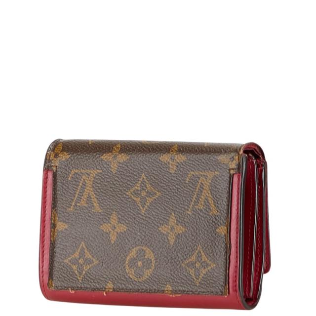 ルイヴィトン 折財布 ポルトフォイユ フロール モノグラム ブラウン フューシャ ルイヴィトン 折り財布 ポルトフォイユフロールコンパクト フューシャ