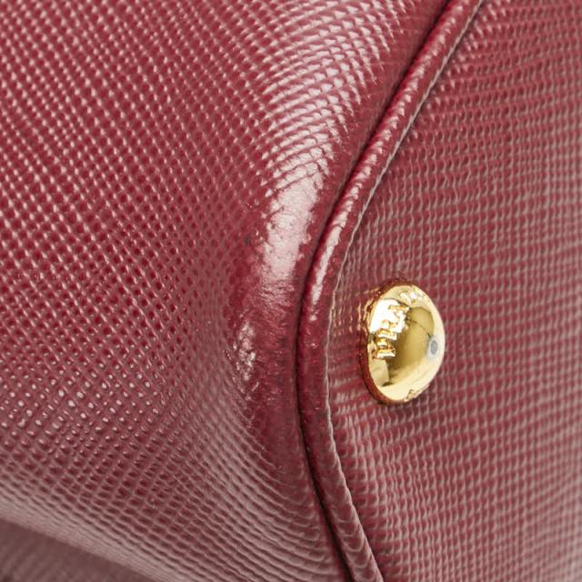 プラダ 三角ロゴプレート ハンドバッグ ショルダーバッグ 2WAY ワイン