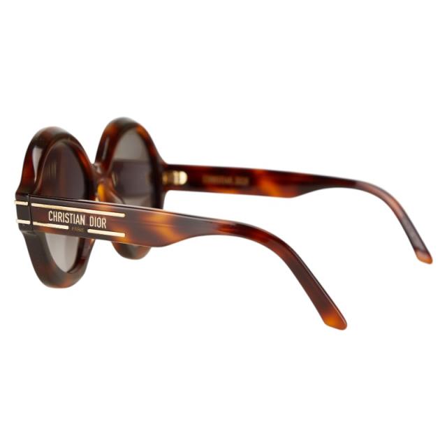 ディオール ディオール シグネチャー ラウンド サングラス ブラウン プラスチック レディース Dior 【中古】 ディオール ディオール シグネチャー ラウンド サングラス ブラウン