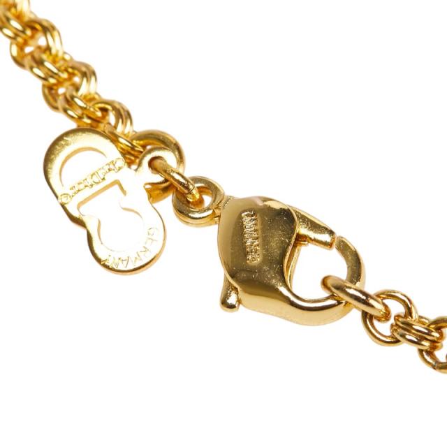 ディオール CDロゴ ネックレス ゴールド メッキ ラインストーン レディース Dior 【中古】_3