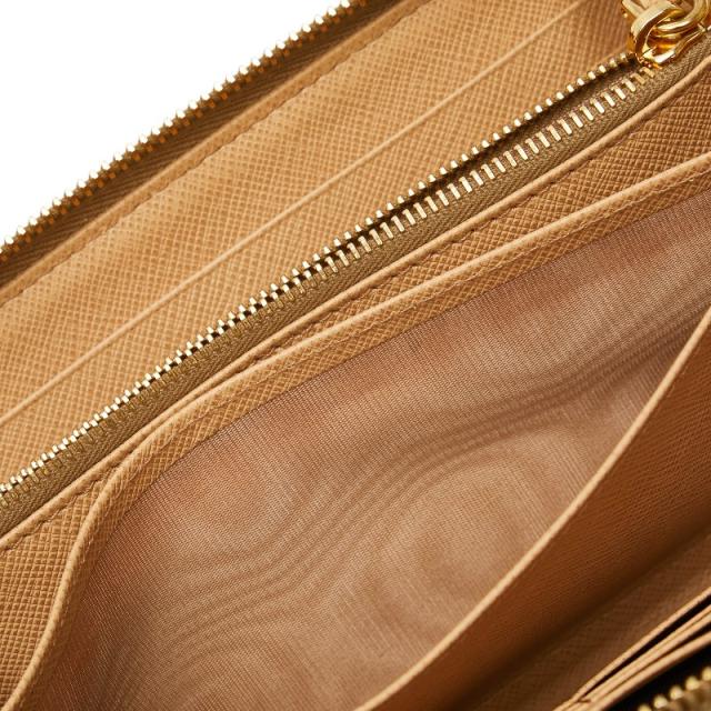 PRADA ピンクベージュ レザー 長財布 プラダ Prada サフィアーノ