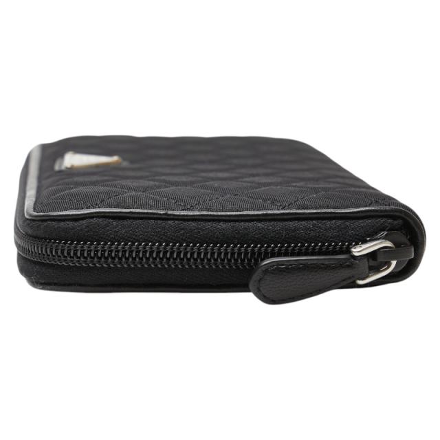 プラダ 三角ロゴプレート 長財布 ブラック ナイロン レザー レディース PRADA 【中古】_3