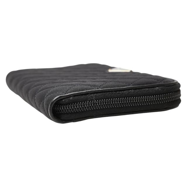 プラダ 三角ロゴプレート 長財布 ブラック ナイロン レザー レディース PRADA 【中古】_4