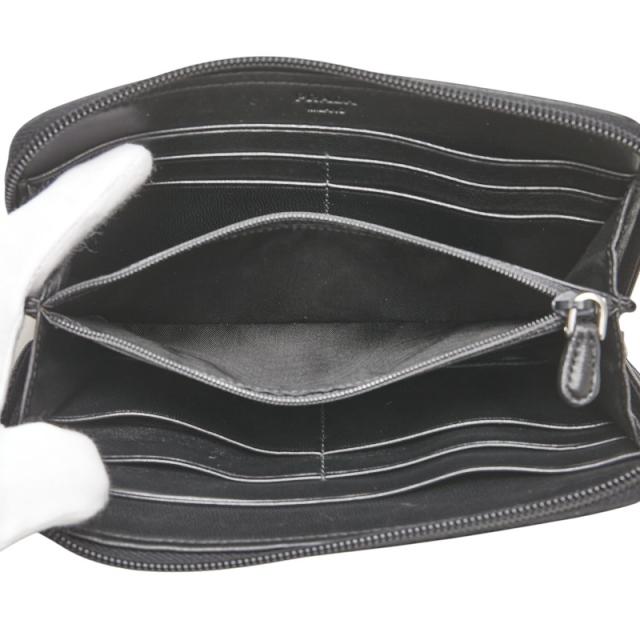 プラダ 三角ロゴプレート 長財布 ブラック ナイロン レザー レディース PRADA 【中古】_5