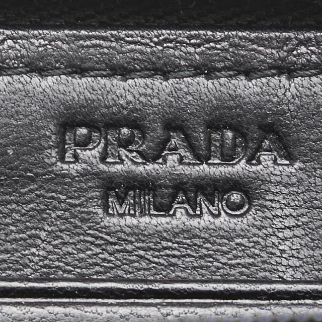 プラダ 三角ロゴプレート 長財布 ブラック ナイロン レザー レディース PRADA 【中古】_6