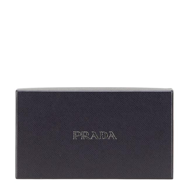 プラダ 三角ロゴプレート 長財布 ブラック ナイロン レザー レディース PRADA 【中古】_8