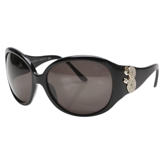 ブルガリ ラインストーン サングラス 8023-B ブラック プラスチック レディース BVLGARI 【中古】