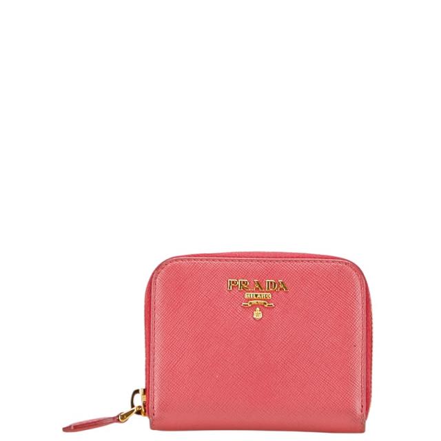 プラダ ケース 1M0268 ピンク レザー レディース PRADA 【中古】