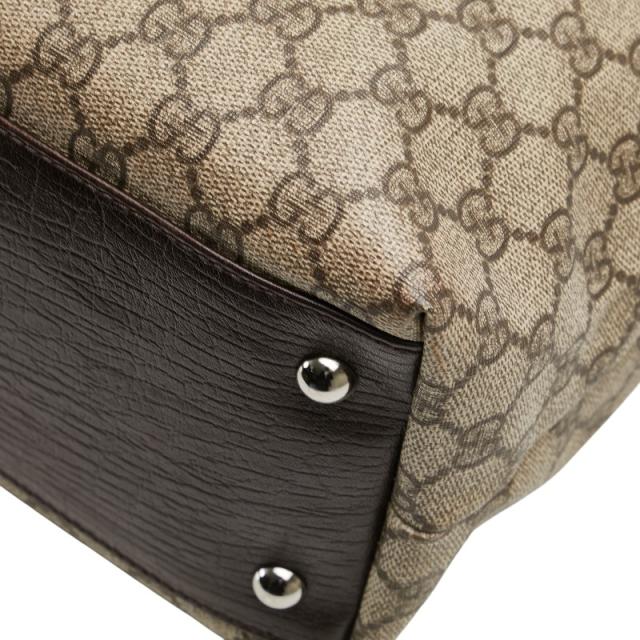 グッチ GGスプリーム トートバッグ 131220 ベージュ ブラウン PVC