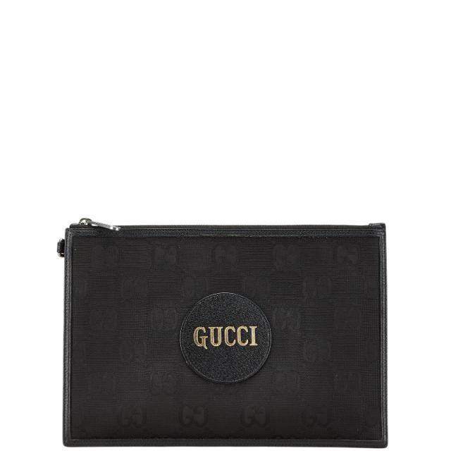 グッチ オフザグリッド クラッチバッグ 625598 ブラック ナイロン レザー レディース GUCCI 【中古】