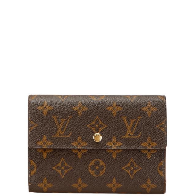 ルイヴィトン 折財布 モノグラム エテュイ パピエ ３つ折り ブラウン 茶 ルイ・ヴィトン LOUIS VUITTON 三つ折り財布モノグラム ポルト