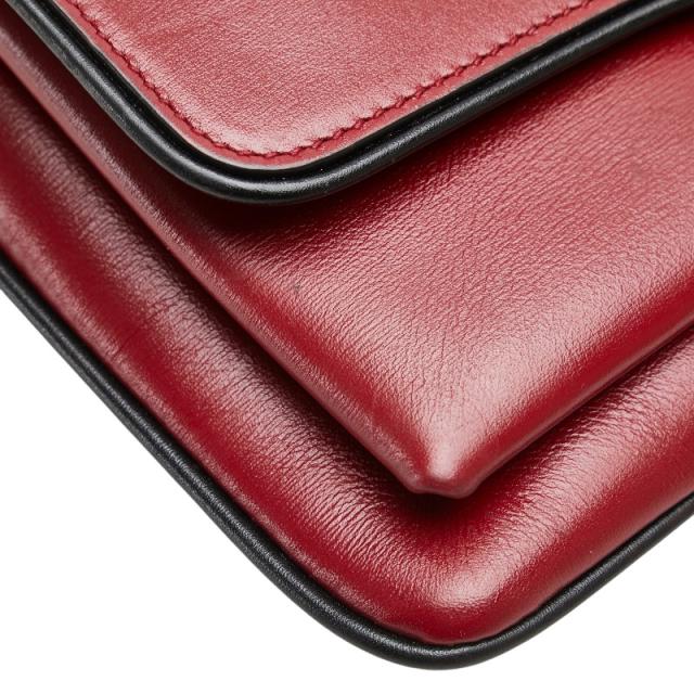 グッチ GGマーモント アリー ショルダーバッグ 550129 レッド ブラック