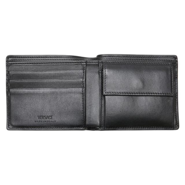 ヴェルサーチェ メドゥーサ 二つ折り財布 ブラック レザー レディース VERSACE 【中古】_5