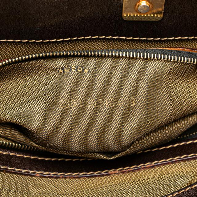 フェンディ ズッカ トートバッグ ハンドバッグ ブラウン キャンバス レザー レディース FENDI 【中古】_9