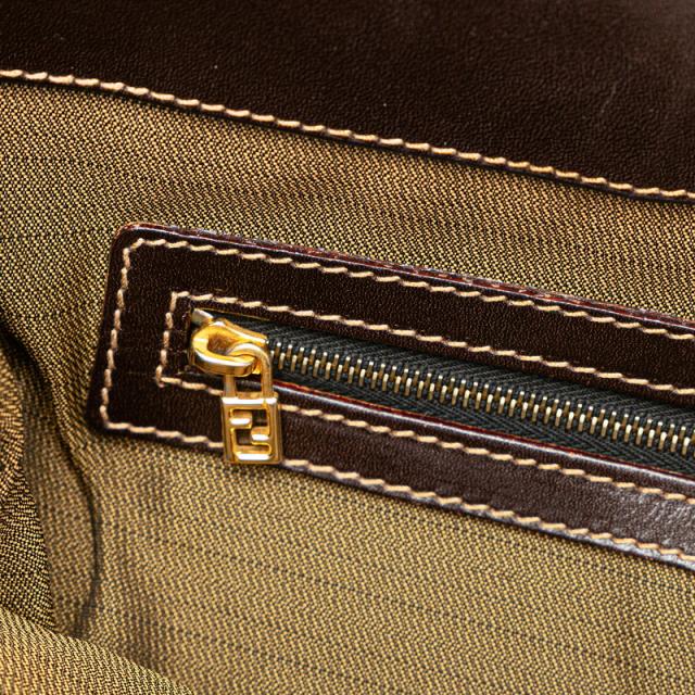 フェンディ ズッカ トートバッグ ハンドバッグ ブラウン キャンバス レザー レディース FENDI 【中古】_7