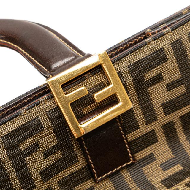 フェンディ ズッカ トートバッグ ハンドバッグ ブラウン キャンバス レザー レディース FENDI 【中古】_4