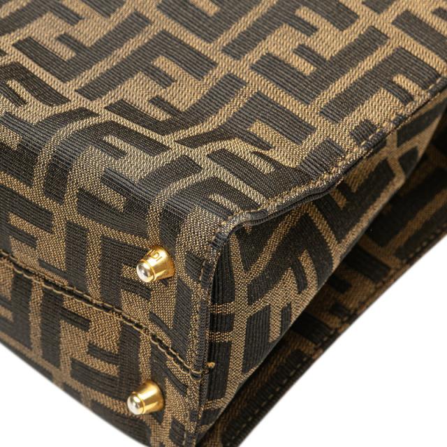 フェンディ ズッカ トートバッグ ハンドバッグ ブラウン キャンバス レザー レディース FENDI 【中古】_3