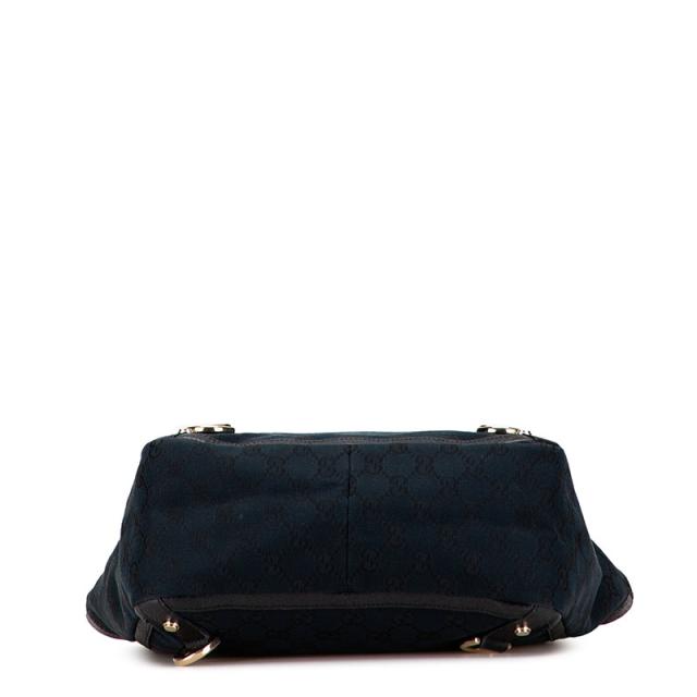 グッチ GGキャンバス アビー ハンドバッグ トートバッグ 130739 ブラック キャンバス レザー レディース GUCCI 【中古】
