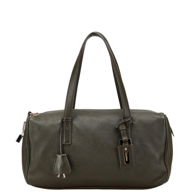 マックスマーラ ボストンバッグ ブラック ブラウン系 レザー レディース MAX MARA 【中古】