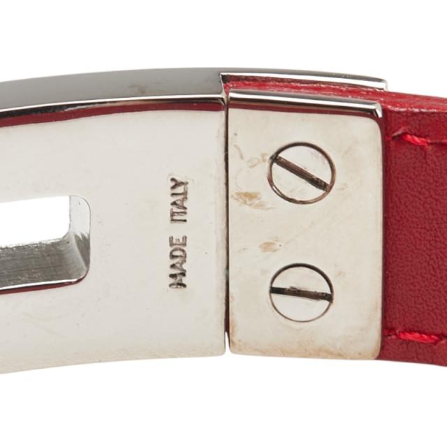 サルヴァトーレフェラガモ ガンチーニ ブレスレット レッド シルバー