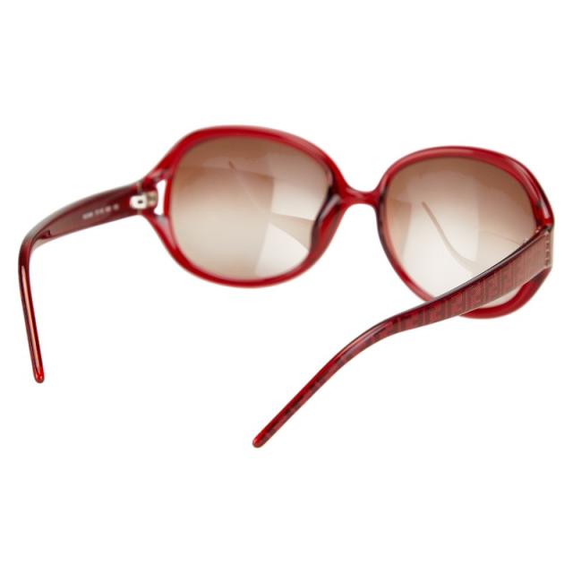 フェンディ ズッカ サングラス レッド プラスチック レディース FENDI 【中古】_2