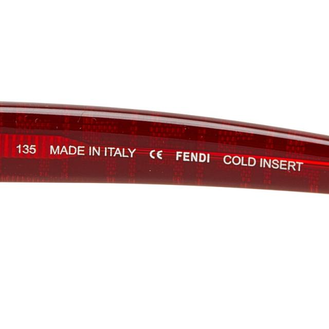 フェンディ ズッカ サングラス レッド プラスチック レディース FENDI 【中古】_5