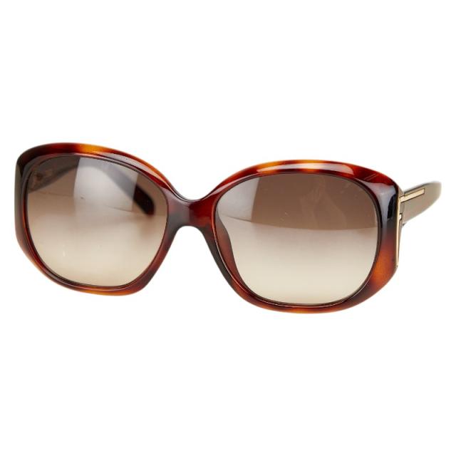 フェンディ ズッカ サングラス ブラウン プラスチック レディース FENDI 【中古】