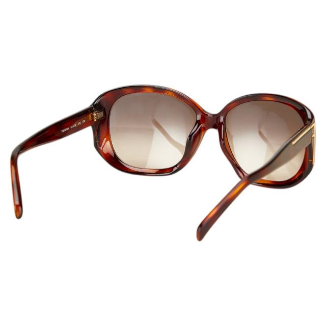 フェンディ ズッカ サングラス ブラウン プラスチック レディース