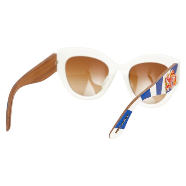 ドルチェアンドガッバーナ シチリアン カレット サングラス ホワイト