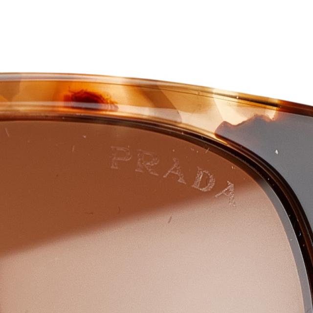 プラダ ロゴ サングラス SPR22Z ブラウン ベージュ プラスチック