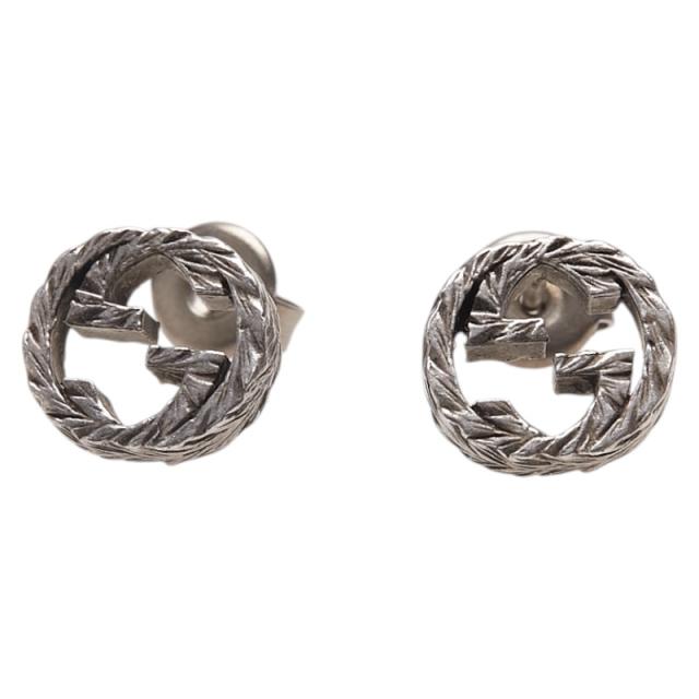 【洗浄済み・美品】グッチ ピアス 両耳 インターロッキング アラベスク シルバー 洗浄済み・美品】グッチ ピアス 両耳 インターロッキング アラベスク