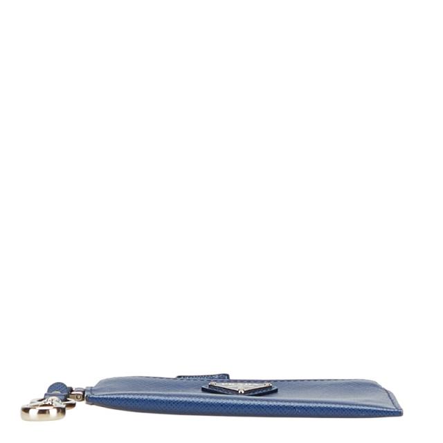 プラダ 三角ロゴプレート コインケース 小銭入れ ネイビー