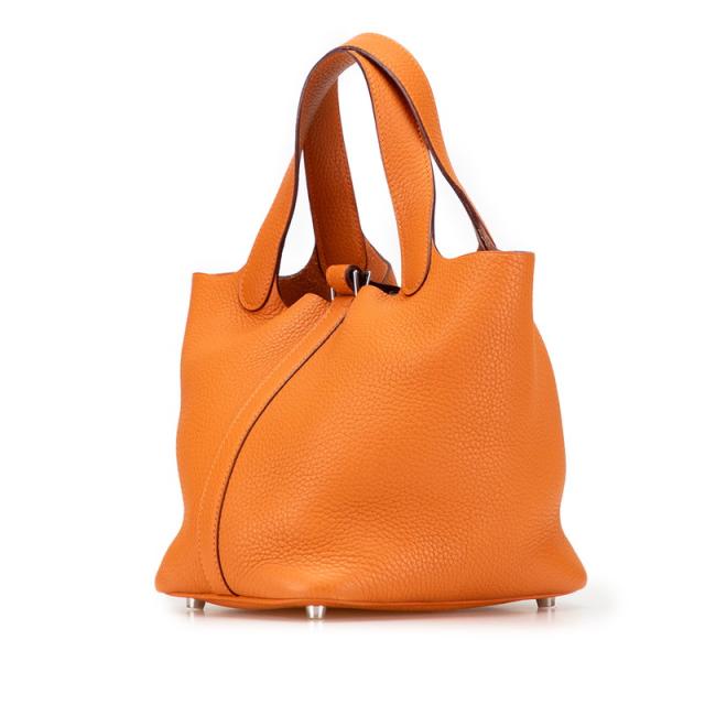 エルメス ピコタンPM ハンドバッグ ポティロン オレンジ トリヨンクレマンス レディース HERMES 【中古】_1
