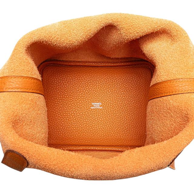エルメス ピコタンPM ハンドバッグ ポティロン オレンジ トリヨンクレマンス レディース HERMES 【中古】_7
