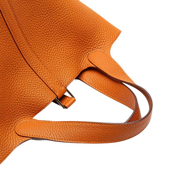 エルメス ピコタンPM ハンドバッグ ポティロン オレンジ トリヨンクレマンス レディース HERMES 【中古】_6