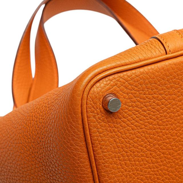 エルメス ピコタンPM ハンドバッグ ポティロン オレンジ トリヨンクレマンス レディース HERMES 【中古】_3