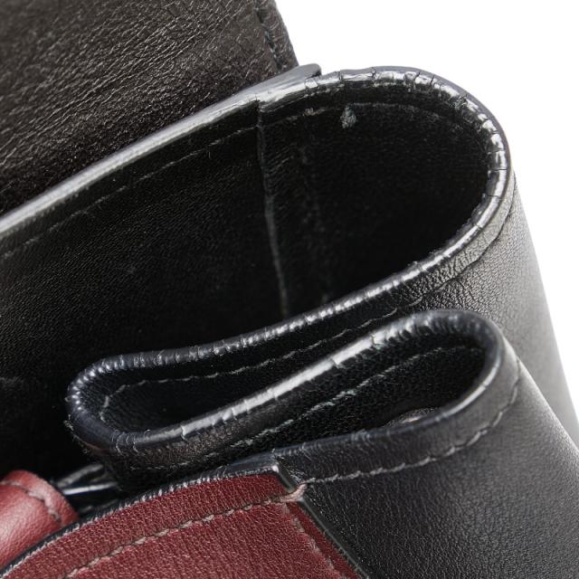 プラダ ハンドバッグ ワインレッド ブラック レザー レディース PRADA