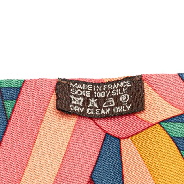 エルメス ツイリー SANGLES サングル スカーフ ブルー ピンク マルチカラー シルク レディース HERMES 【中古】 エルメス ツイリー SANGLES サングル スカーフ ブルー ピンク マルチ