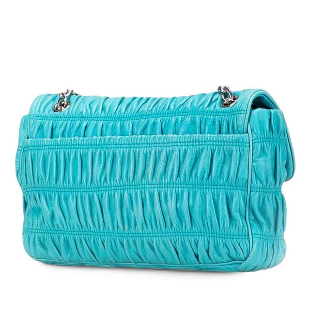 プラダ ナッパゴーフル チェーン ショルダーバッグ BT0939 ブルー