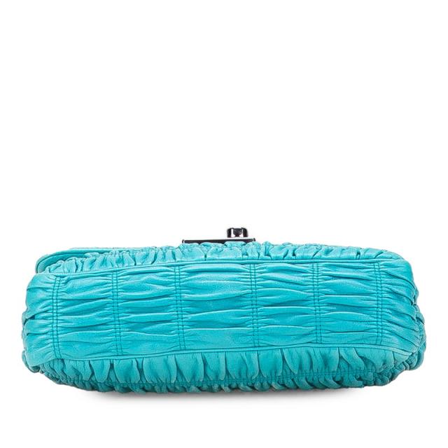 プラダ ナッパゴーフル チェーン ショルダーバッグ BT0939 ブルー