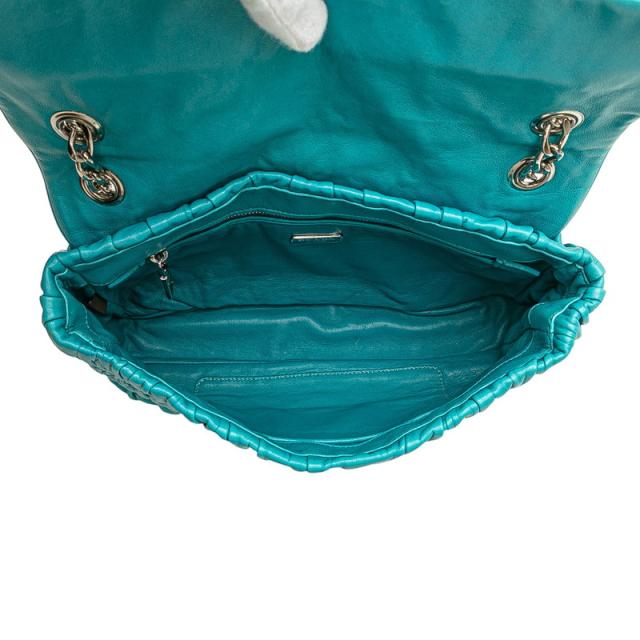 プラダ ナッパゴーフル チェーン ショルダーバッグ BT0939 ブルー レザー レディース PRADA 【中古】_4