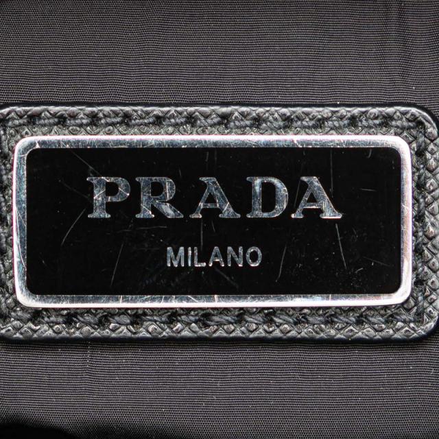 プラダ 三角ロゴプレート ショルダーバッグ 2VH055 ブラック ナイロン レザー レディース PRADA 【中古】 プラダ 三角ロゴプレート ショルダーバッグ 2VH055 ブラック ナイロン