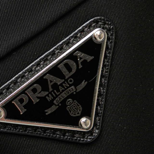 プラダ 三角ロゴプレート ショルダーバッグ 2VH055 ブラック ナイロン レザー レディース PRADA 【中古】_3