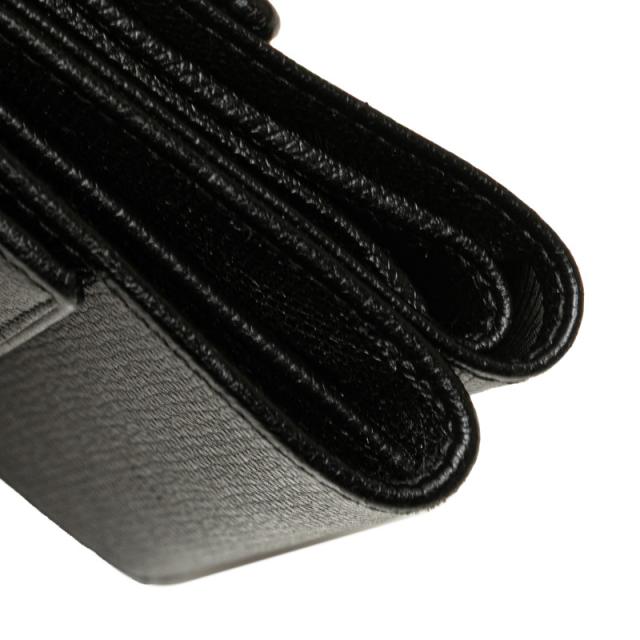 シャネル ココボタン 三つ折り財布 ブラック レザー レディース CHANEL 【中古】_3