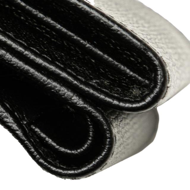 シャネル ココボタン 三つ折り財布 ブラック レザー レディース CHANEL 【中古】_4