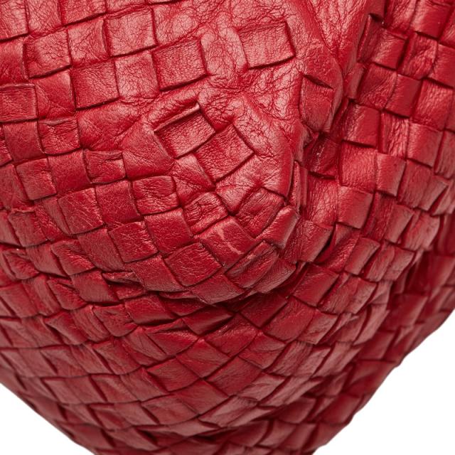 ボッテガヴェネタ イントレチャート ハンドバッグ トートバッグ レッド レザー レディース BOTTEGAVENETA 【中古】_3