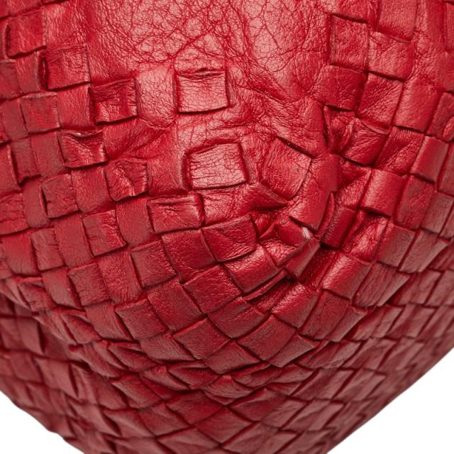 ボッテガヴェネタ イントレチャート ハンドバッグ トートバッグ レッド レザー レディース BOTTEGAVENETA 【中古】_4