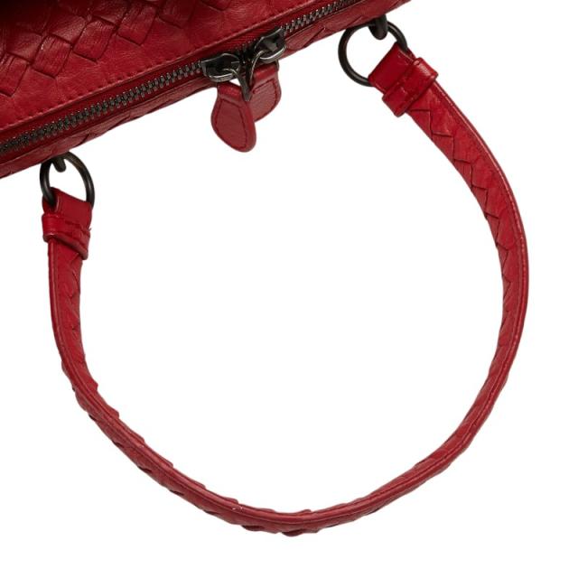 ボッテガヴェネタ イントレチャート ハンドバッグ トートバッグ レッド レザー レディース BOTTEGAVENETA 【中古】_8