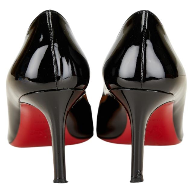 クリスチャンルブタン ハイヒール サイズ:38 1/2 ブラック エナメル
